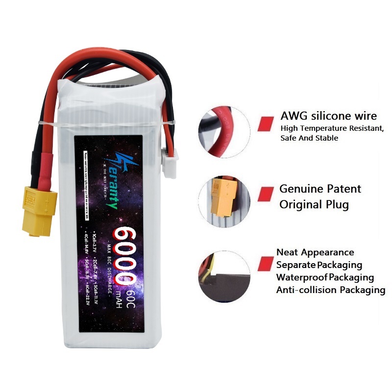 6000mAh Lipo 14.8V Battery 4S  - 4S Lipo Battery 14.8V 6000Mah review and price