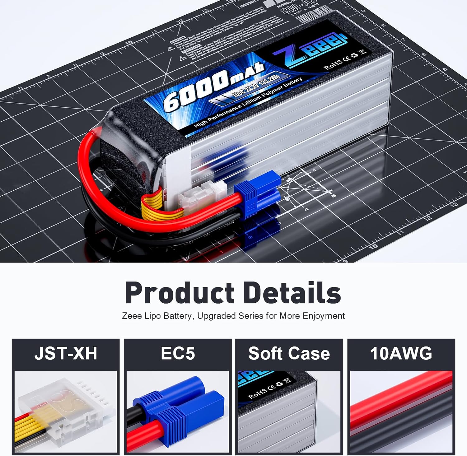 Zeee 6S 6000mAh Lipo Battery 2 - 6S Lipo Battery 22.2V 5000Mah review and price