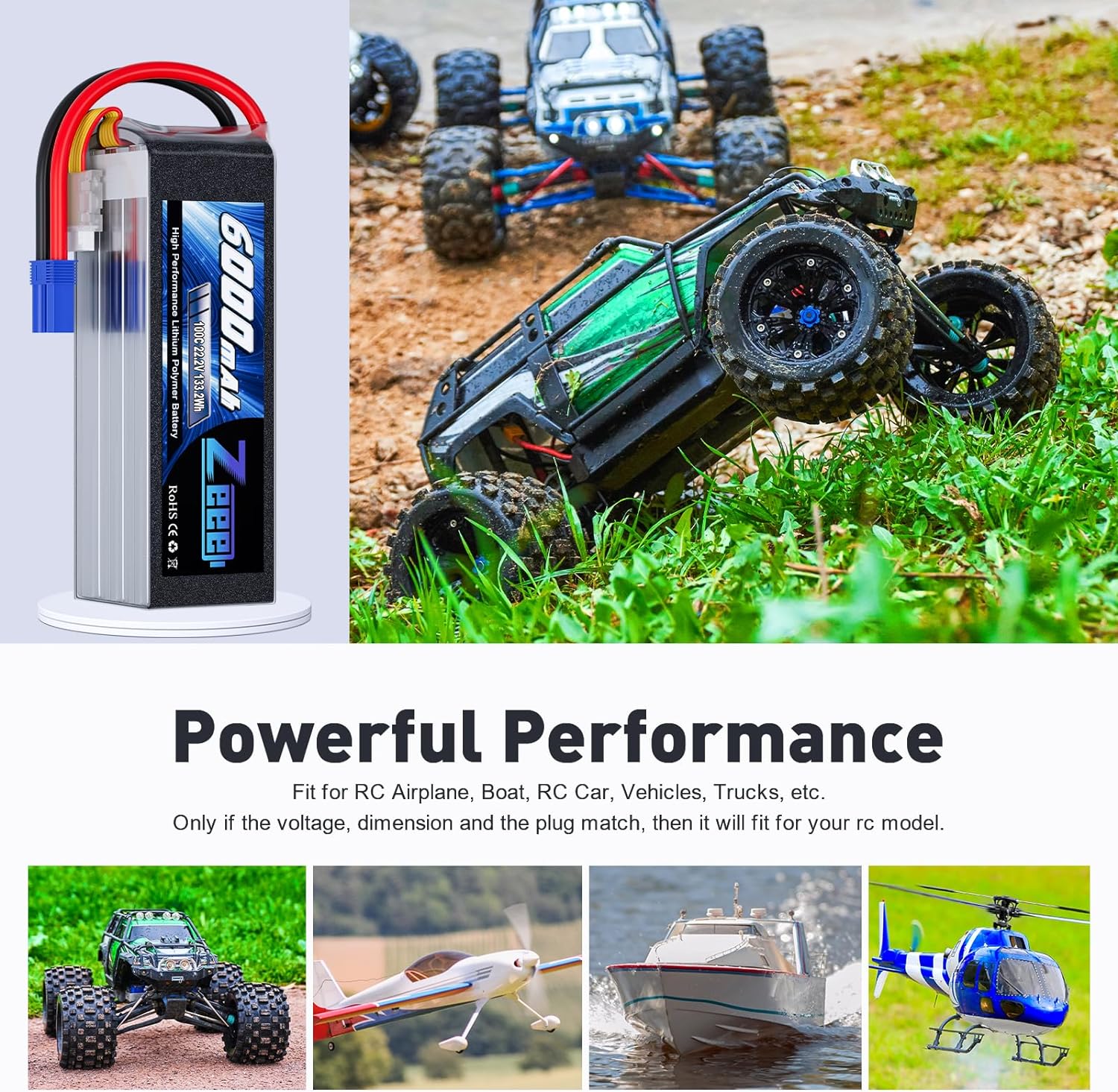 Zeee 6S 6000mAh Lipo Battery 2 - 6S Lipo Battery 22.2V 5000Mah review and price