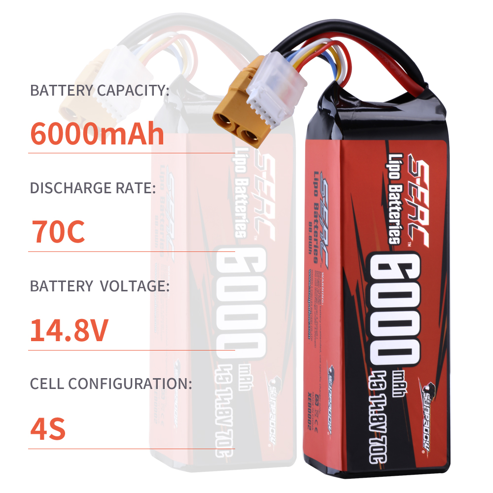 SUNPADOW 4S Lipo Battery for 1 - 4S Lipo Battery 14.8V 6000Mah review and price
